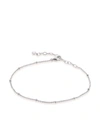 Monica Vinader Fine Beaded Recycled Sterling-silver Chain Bracelet In Silver
