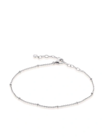 Monica Vinader Beaded Chain Bracelet In Silver