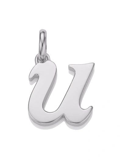 Monica Vinader Alphabet U Pendant Charm In Silver