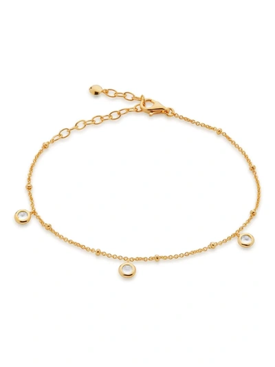 Monica Vinader Mini Gem Chain Bracelet In 18ct Gold Vermeil On Ster Slvr