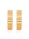 Monica Vinader Disco 18ct Yellow Gold-plated Vermeil Sterling-silver Huggie Hoop Earrings In Gold