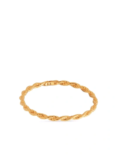 Monica Vinader Corda Skinny Ring In Gold