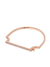 Monica Vinader Signature Skinny Diamond Bangle In Pink
