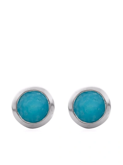 Monica Vinader Siren Mini Gem Recycled 18ct Sterling-silver And Turquoise Stud Earrings