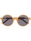 Vava Eyewear Round-frame Sunglasses In Yellow