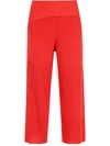 ALCAÇUZ RIBBED-KNIT CROPPED TROUSERS