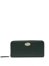 Mulberry Logo-plaque Zipped Purse In Green
