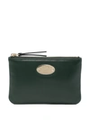 Mulberry Logo-plaque Coin Purse In Green