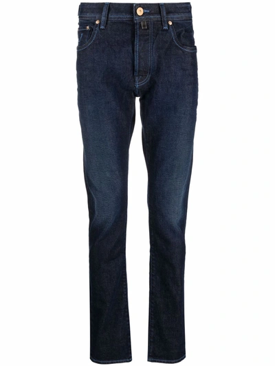Jacob Cohen Low-rise Straight-leg Jeans In Blue