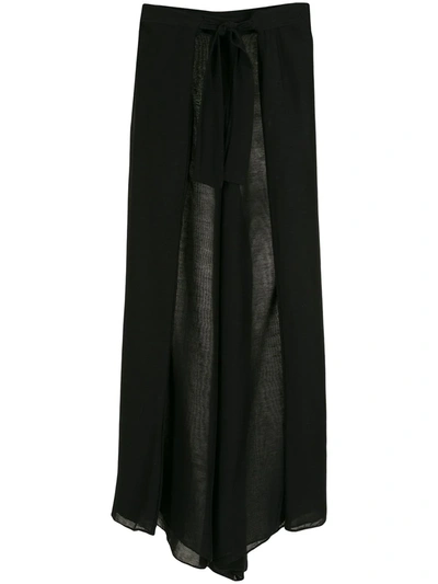 Amir Slama Box-pleat Palazzo Trousers In Black