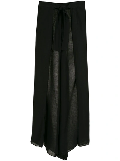 Amir Slama Box-pleat Palazzo Pants In Black