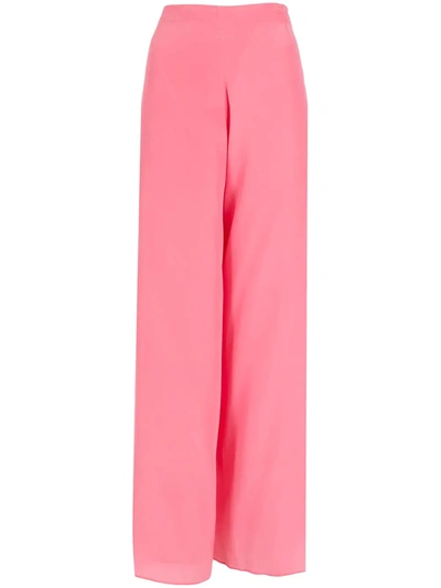 Amir Slama Silk Palazzo Trousers In Pink