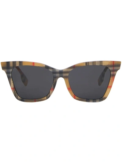 Burberry Vintage Check Square-frame Sunglasses In Multi