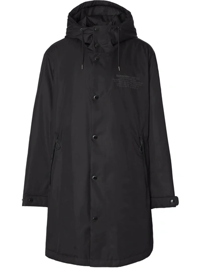 Burberry Location-print Econyl® Parka In Black