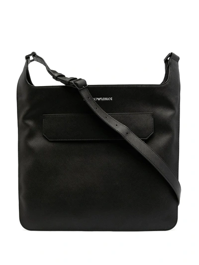 Emporio Armani Faux-leather Shoulder Bag In Black