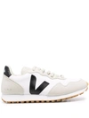 Veja Mixed Leather Trainer Sneakers In Neutrals