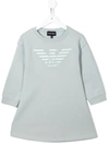 Shop Emporio Armani Logo-print Dress In Green