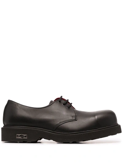 Cult Round Toe Lace-up Shoes In Black