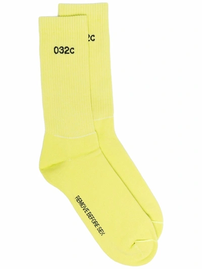 032c Remove Before Sex Socks Acid Green Acid Green