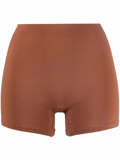 Baserange High-waisted Shorts In Brown