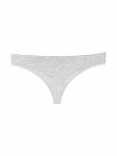 Baserange Melange-effect Brazillian Briefs In Grey