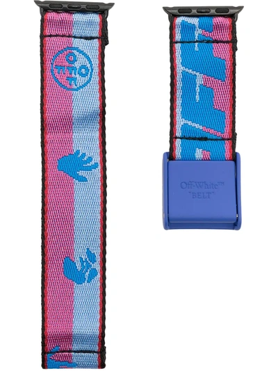 Off-white Blue New Logo Industrial Woman Belt In Multicolour