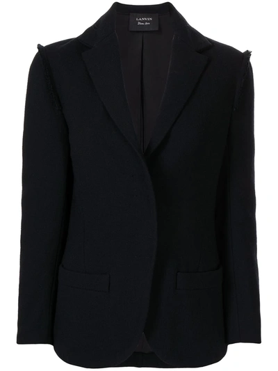 Pre-owned Lanvin Single-breasted Tailored Blazer In Black