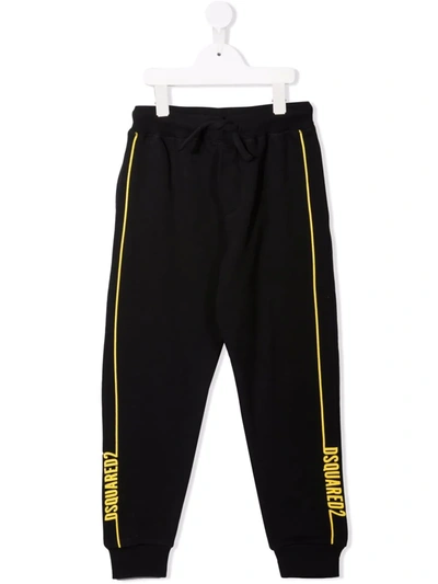 Dsquared2 Kids' Logo-print Drawstring Joggers In Black