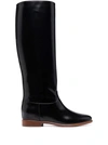GABRIELA HEARST KNEE-HIGH LEATHER BOOTS