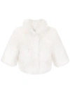 Unreal Fur Desire Cropped Jacket In Ivory In White