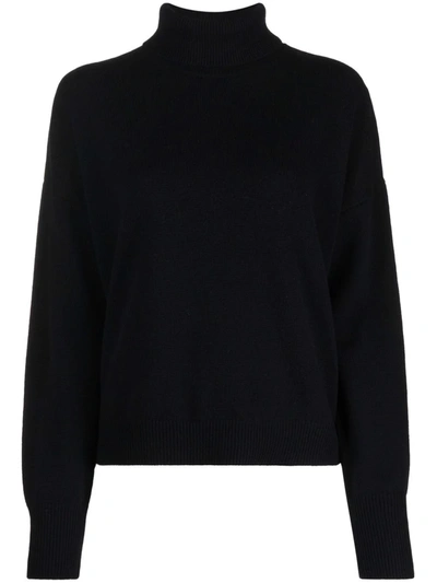 Closed Wool-cashmere Roll Neck Jumper In Black