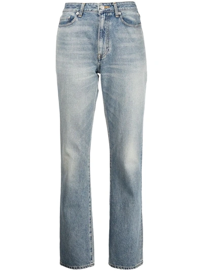 John Elliott High-rise Straight-leg Jeans In Blue