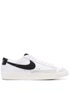 Nike Blazer Low '77 Se Suede-trimmed Leather Sneakers In White