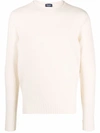 Drumohr Long-sleeve Knitted Jumper In Neutrals