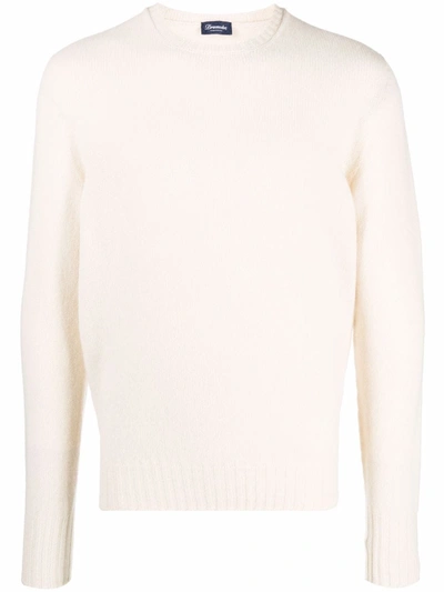 Drumohr Long-sleeve Knitted Jumper In Neutrals