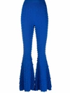 STELLA MCCARTNEY TEXTURED-KNIT FLARED TROUSERS