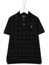 Polo Ralph Lauren Plaid Print Polo Shirt In Green