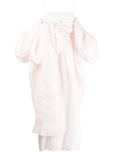 Cecilie Bahnsen Joel Off-shoulder Dress In Pink