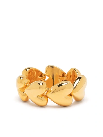 Ambush Polished Heart Link Ring In Gold