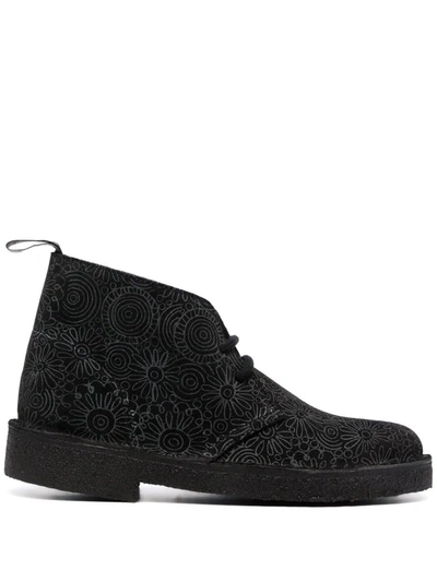 Clarks X 10 Corso Como Lace-up Desert Boots In Black