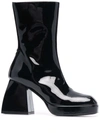 NODALETO PATENT LEATHER 200 MM HEELED ANKLE BOOTS