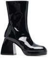 Nodaleto Patent Leather 200 Mm Heeled Ankle Boots In Black