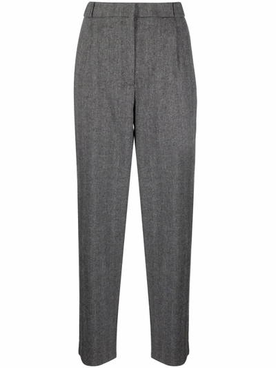 Apc High-waisted Straight Leg Trousers In Black