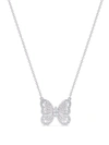 DE BEERS JEWELLERS 18KT WHITE GOLD PORTRAITS OF NATURE BUTTERFLY DIAMOND PENDANT NECKLACE