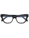 Saint Laurent Cat-eye Eyeglass Frames In Black
