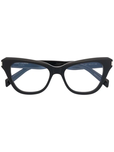 Saint Laurent Cat-eye Eyeglass Frames In Black