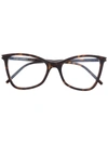 Saint Laurent Jerry Tortoise-shell Square Frames In Brown