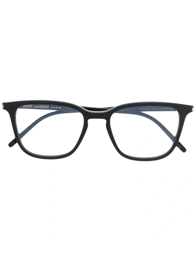 Saint Laurent Square Frame Glasses In Black