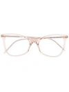 Saint Laurent Square Eyeglass Frames In Neutrals
