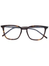 Saint Laurent Tortoise Shell Glasses In Brown